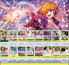 ONE PIECE ENG TCG: YELLOW LUFFY CORE DECK 57 CARD NEAR MINT