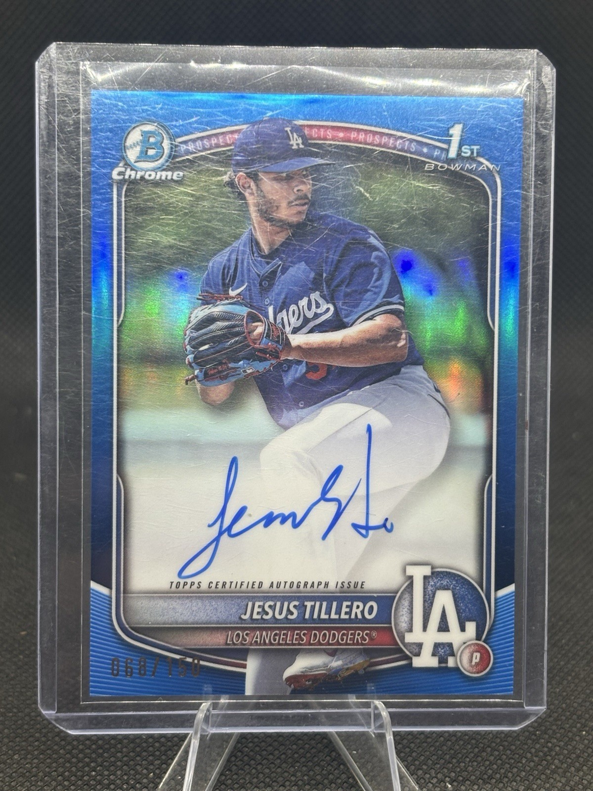2025 Bowman Chrome 1st Jesus Tillero Blue Refractor Auto /150 #CPA-JT