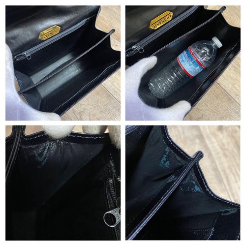 Givenchy Icon Logo Manico Superiore Mini Tote Borsa a Mano in Pelle Nera Vintage Autentica - Foto 10 di 24