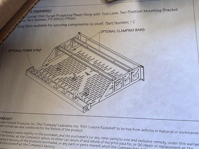 Middle Atlantic RSH-VAR Configurable Rack Shelf 19  Vented AV Equipment Shelf