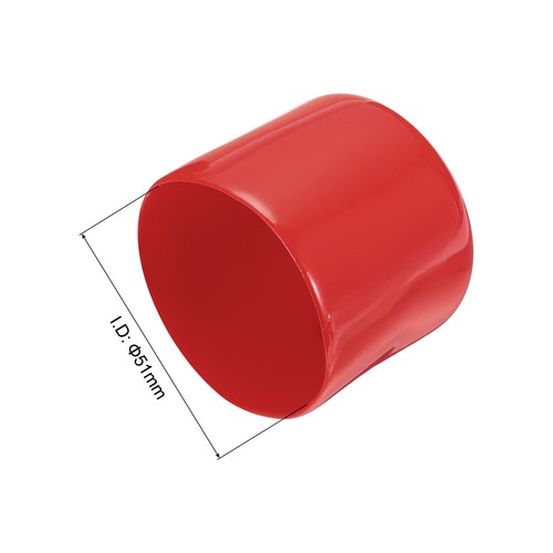 8 Stück 51 mm Rund Rot Vinyl Endkappe Schraube Gewinde Schutz Gummikappen - Bild 3 von 5