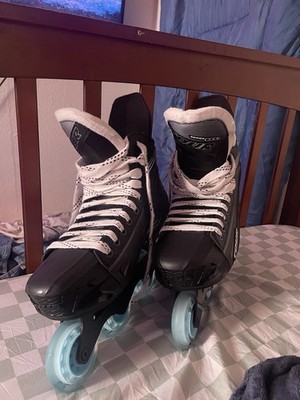 Tour Code Inline Hockey Skates 3 Wheels Black Blue White Lace Closure