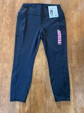 RBX Leggings XXL Ankle-Length Squat-Proof w/ Pocket in Black NWT