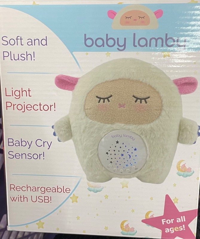 NEW Cry Activated Sound Soother Lamb - Nursery Sound Soother & Night Light