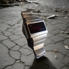 OMEGA TIME COMPUTER LED VINTAGE OMEGA 1601 TC1  Oro Bianco 80 Micron.