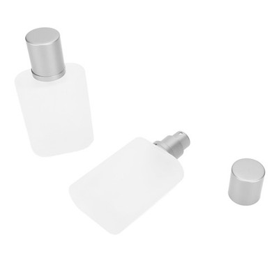 2pcs Perfume Spray Bottle Thick Glass Matting Refillable Empty Bottle 50ml NOW