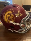 Drake London Full Size Replica Autograph Helmet USC Beckett Certified