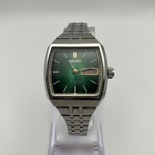 Seiko Automatic Watch 21JEWELS Green Dial Vintage Square Case Vintage