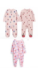 NWT Newborn Baby Girl Pajamas 3-Pack Carter  s  Wonder Nation Footed Sleepers