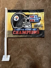 Pittsburgh Steelers Vintage Super Bowl XL Champions Rico Industries Car Flag