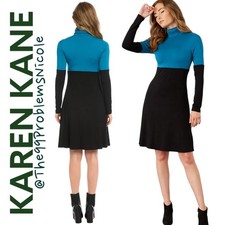 Karen Kane Colorblock Turtleneck Dress