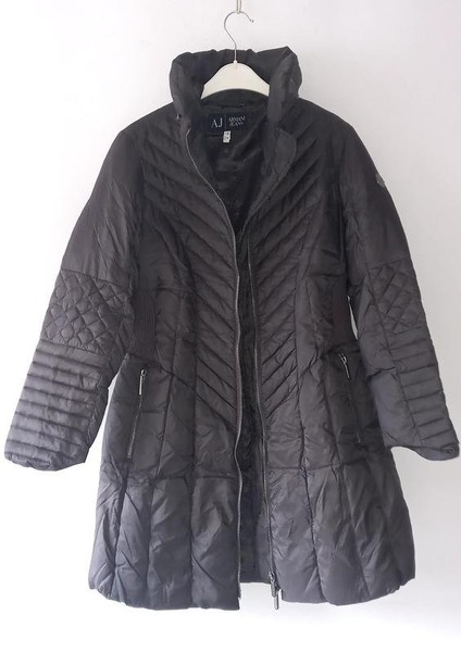 Women Armani Jeans Puffer Coat Brown 40 / L / 48