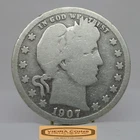 1907-S Barber Silver Quarter - #C57044NQ