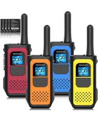 Walkie Talkies 4 Pack for Adults, Rechargeable Kids Two Way Radios Gifts