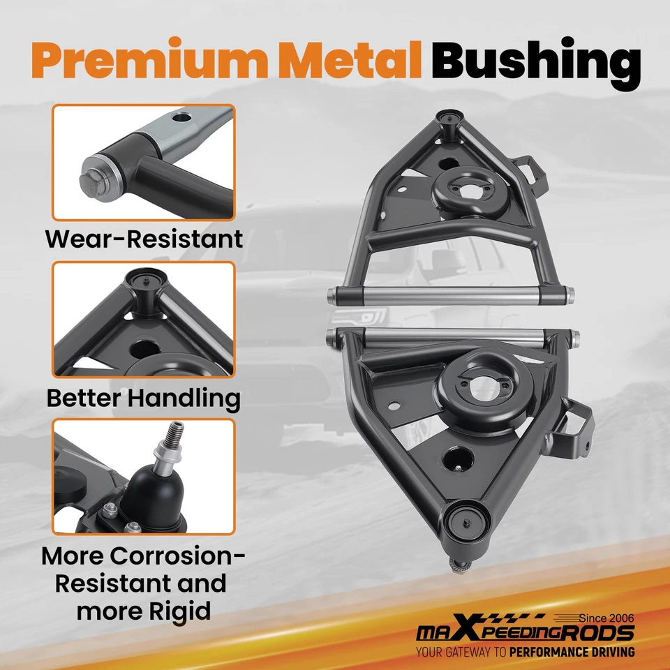 Juego de 4 brazos de control tubulares para camioneta Chevy C10 1975-1986 1963-1970 1973-1974 Foto 3 de 4