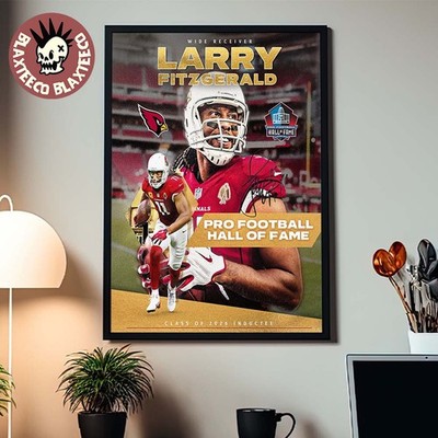 Larry Fitzgerald Ar!zonA Team C@rd!nals 2026 Pro Football Hall Of Fame Poster