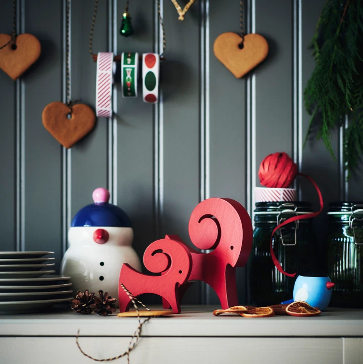 IKEA VINTERFINT Juego de Decoración de Navidad Ff 2, Rojo Cabra NUEVO Navidad... - Imagen 2 de 3
