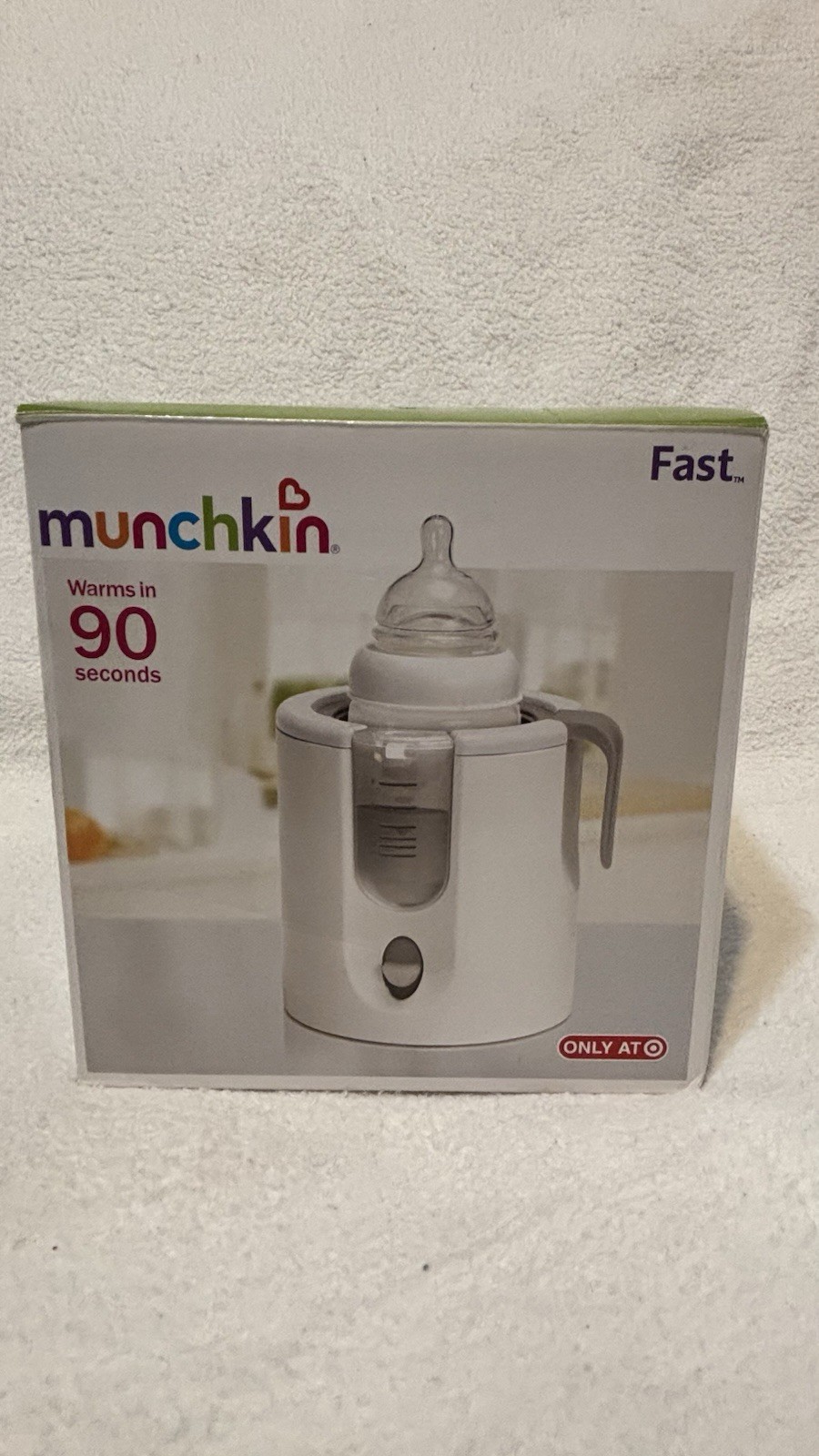 Munchkin Speed Baby Bottle Warmer Quickly and Evenly Safe for Breast Milk White