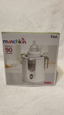 Munchkin Speed Baby Bottle Warmer Quickly and Evenly Safe for Breast Milk White