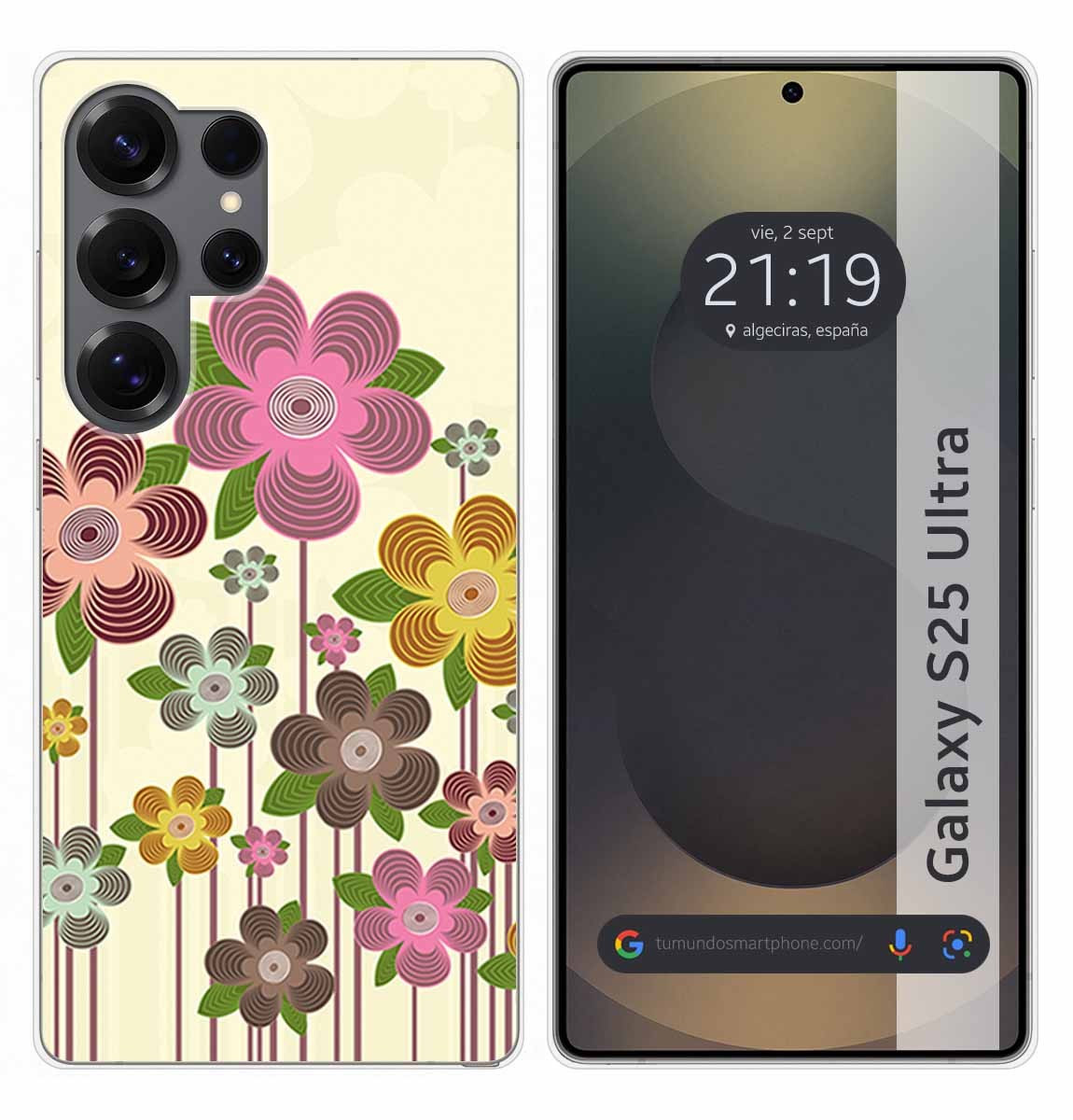 Cover Silicone per Samsung Galaxy S25 Ultra 5G Disegno Primavera IN Fiore
