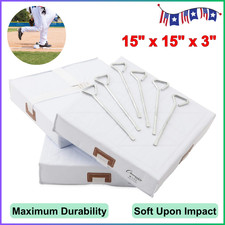 Champion Sports Foam Filled Quilted Baseball Base Set Heavy Duty Durable 3 Pack