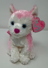 Ty Pinkys Beanie Baby - BONITA the Pink Husky Dog 6" NWT Plush Stuffed Toy