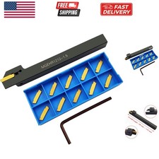 Lathe Grooving Tool Holder Grooving Cut-Off Tool Holder MGEHR22-.5 With pcs M...