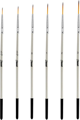 Script Liner Paintbrush 6 PCS Highly Flexible Liner Brush Extra Long Fine Point