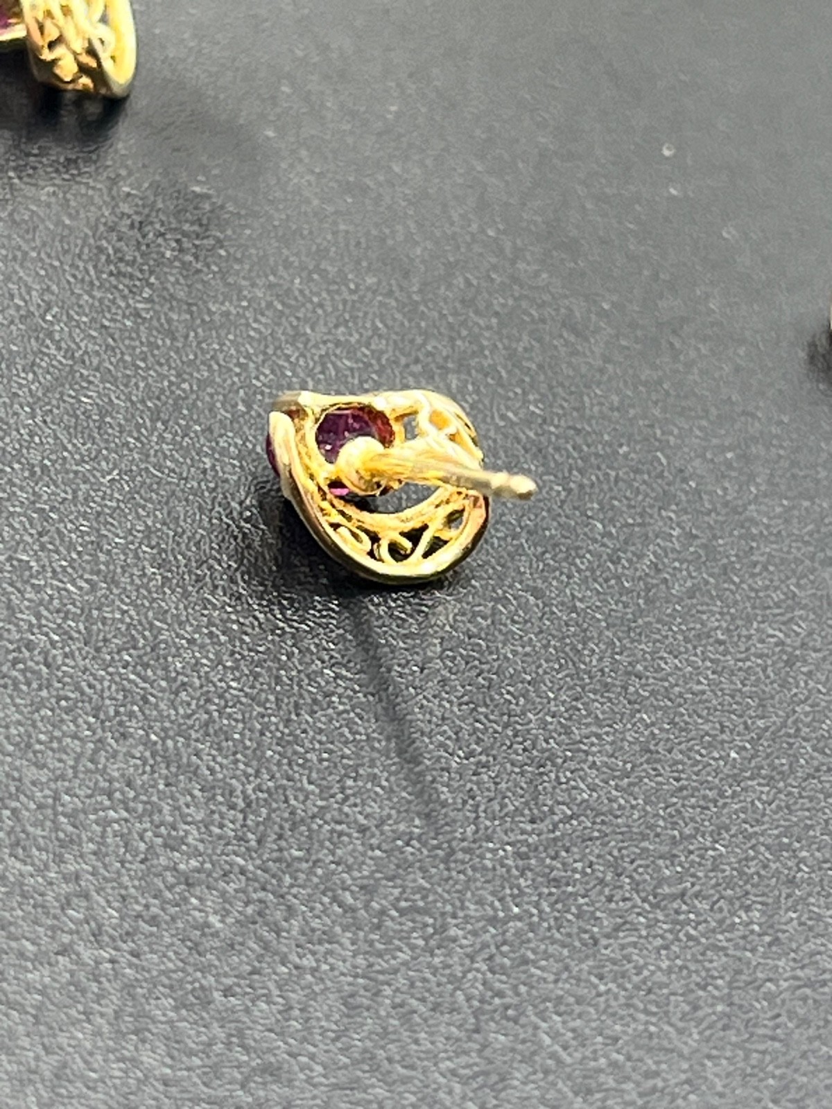 14k Solid Yellow Gold Genuine Oval Ruby Filigree … - image 16