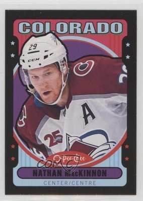 2021-22 O-Pee-Chee Retro Black Border 26/100 Nathan MacKinnon #19 00d2