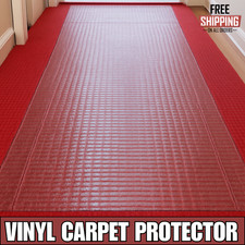 Heavy Duty Clear Vinyl Carpet Protector Non Slip Plastic Floor Mat Home & Office