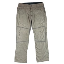 KUHL Free Radikl Pants Khaki Men's 33x30 Outdoor Cargo Work Utility Distressed