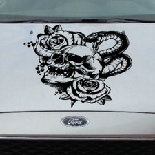 Skull Snake Rose Side Tailgate Hood Vehicle Decal Truck Car Vinyl Sticker SUV