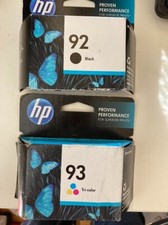 New Genuine HP 92 Black 93 Tri-Color Inkjet Cartridge C9513FN Exp 09/2017