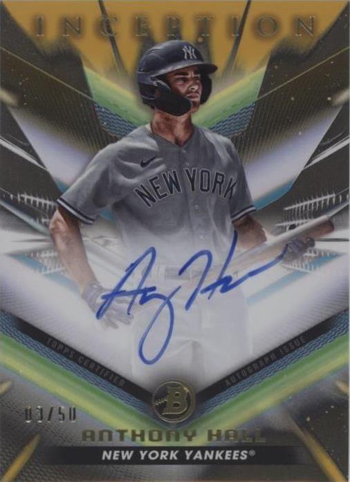 2023 Bowman Inception - Autographs Anthony Hall #BPA-AH Gold Foil /50 ...