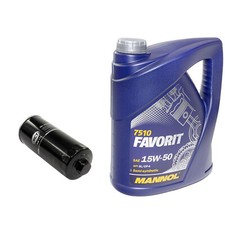 Motoröl Set 15W-50 API SL CF 5 Liter SM176 Ölfilter für Audi V8 A6 Avant 100
