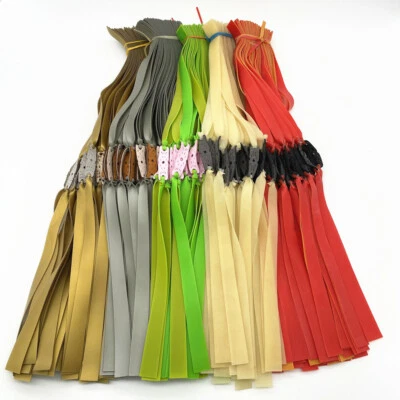 10 bandas de goma elásticas planas de repuesto para catapulta de caza banda cónica