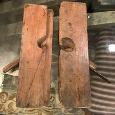 Pair of Antique Primitive Wooden Molding Planes 