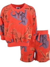Boy  s Jurassic World French Terry Sweatshirt  Shorts Outfit, 18M,2T