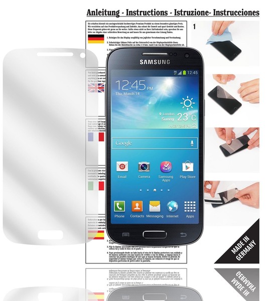 6X Displayschutzfolien FüR Samsung Galaxy S4 Mini Schutzfolie Klar Folie-image