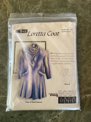 The Loretta Coat Sewing Pattern from the sewing place sizes 6-22 New and unused 