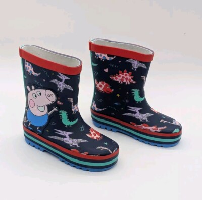 Boys George Peppa Pig Dinosaur Wellies Wellington Boots UK