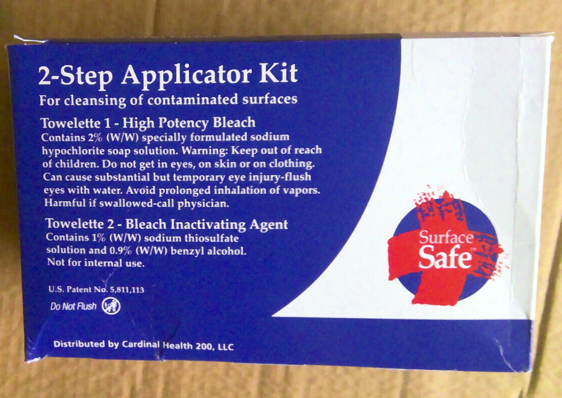Cardinal Health Safetec Surface Safe 2-Step Applicator Kit 15 twin Packets