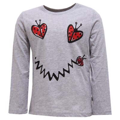 9009Y maglia bimba GIRL STELLA McCARTNEY KIDS grey/red t-shirt cotton