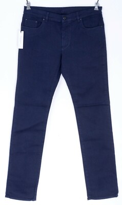 NWT VERSACE COLLECTION Blue Corduroy Stretch Cotton Slim Fit Jeans 30 (EU 46)