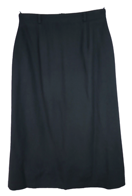 TALBOTS Women's 100% Wool Long A-Line Pencil Skirt Lined Black