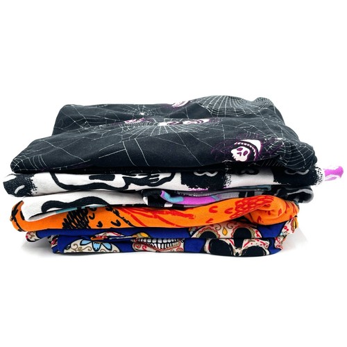 4 NEW Pairs Lularoe Leggings Halloween TC2 Sugar Skulls Ravens Day Dead Spiders - Picture 2 of 7