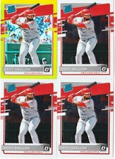 DEIVY GRULLON ROOKIE 4 CARD LOT 2020 OPTIC LIME GREEN PRIZM RATED RC # 73 + BASE