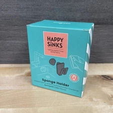 HAPPY SiNKS Magnetic Kitchen Sink Sponge Holder Charcoal New