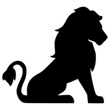 Sitting Lion Silhouette Vinyl Decal Sticker Art Wall Home Various Colours